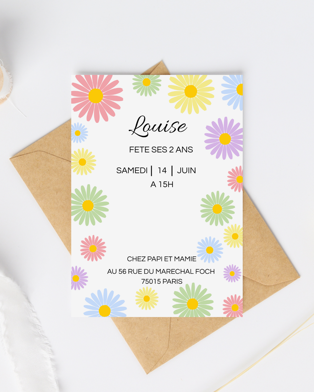 Carte d’anniversaire - Fleurs