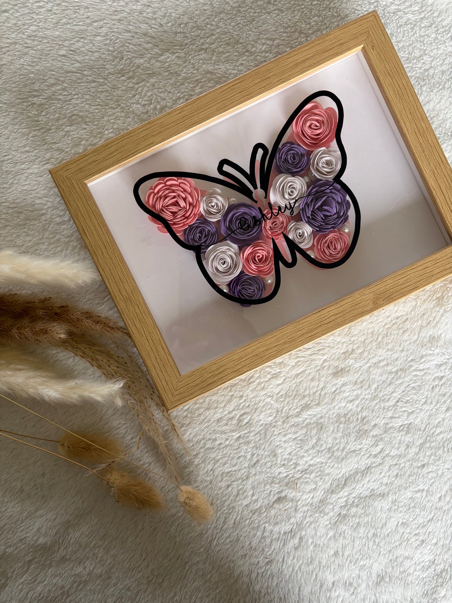 Cadre fleurie - Papillon