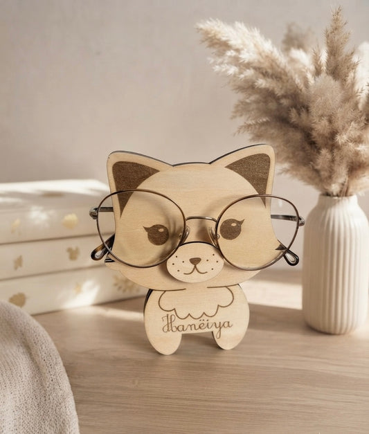 Repose-lunettes bois animal personnalisé - Cadeau original
