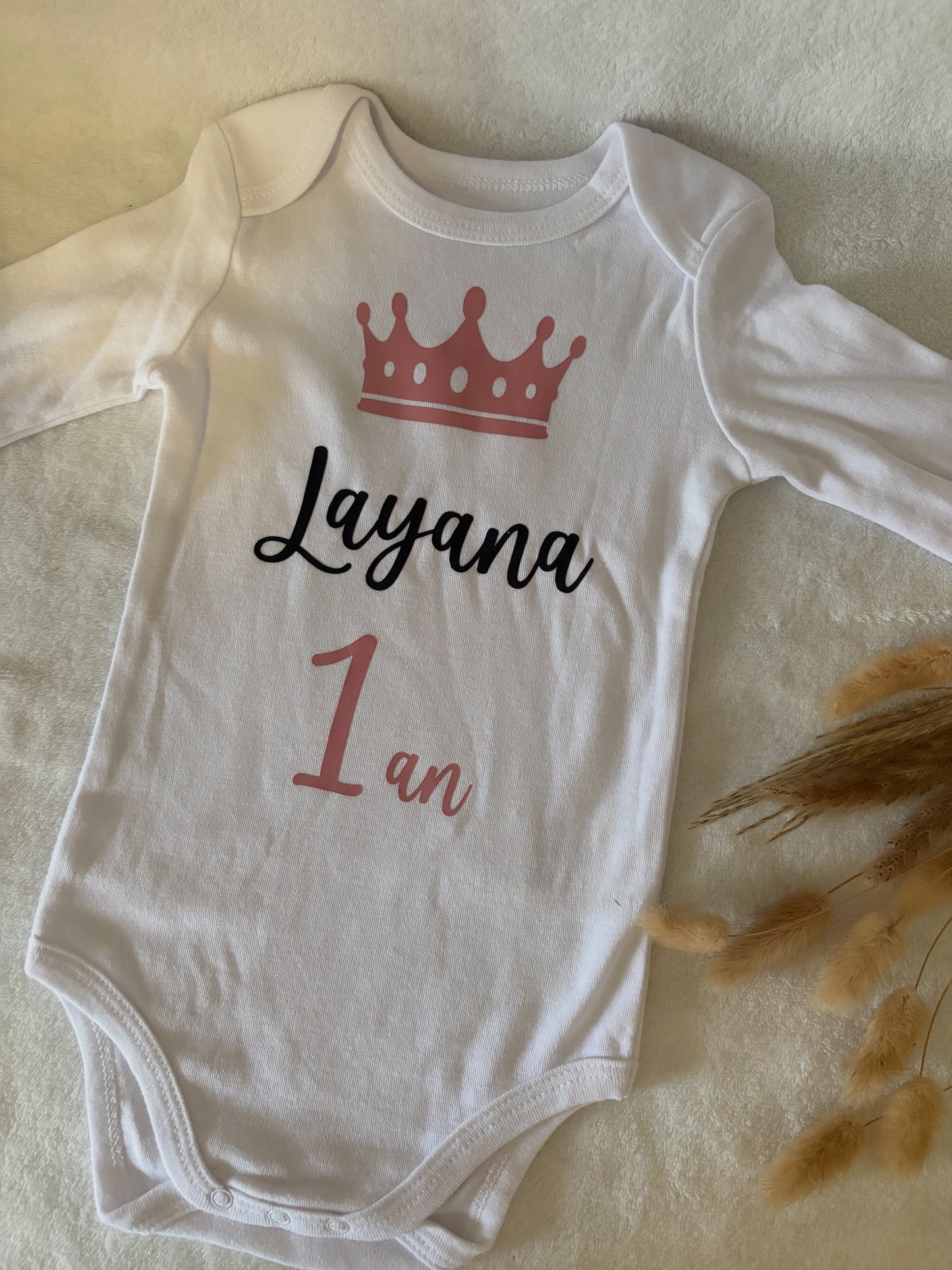 Body Anniversaire Personnalisé – Prénom + motif