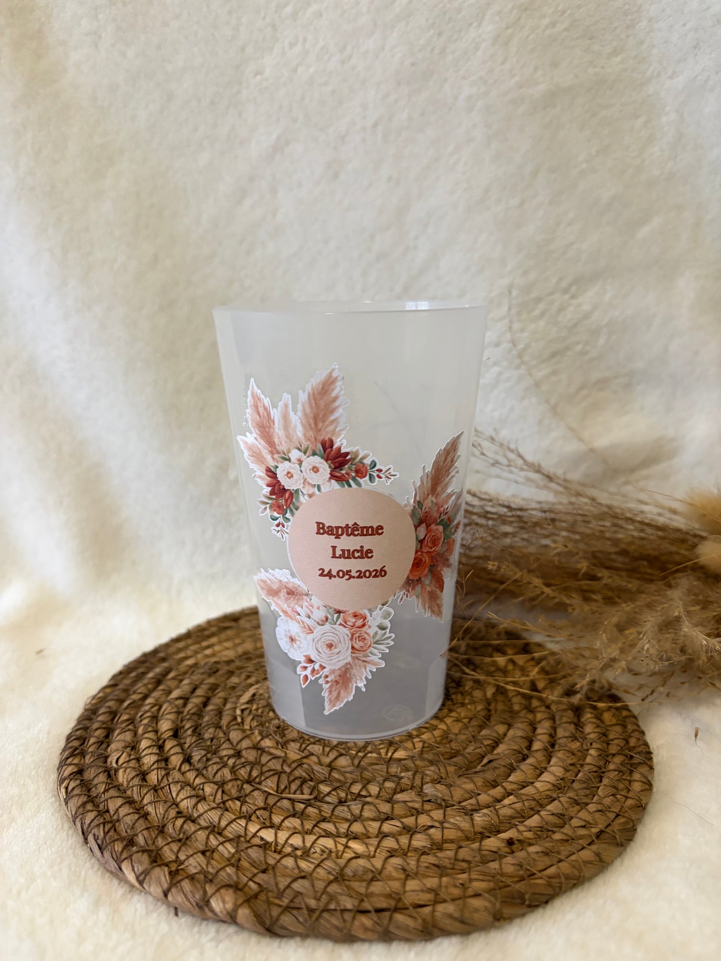 Gobelet personnalisé - Fleurs & Pampa