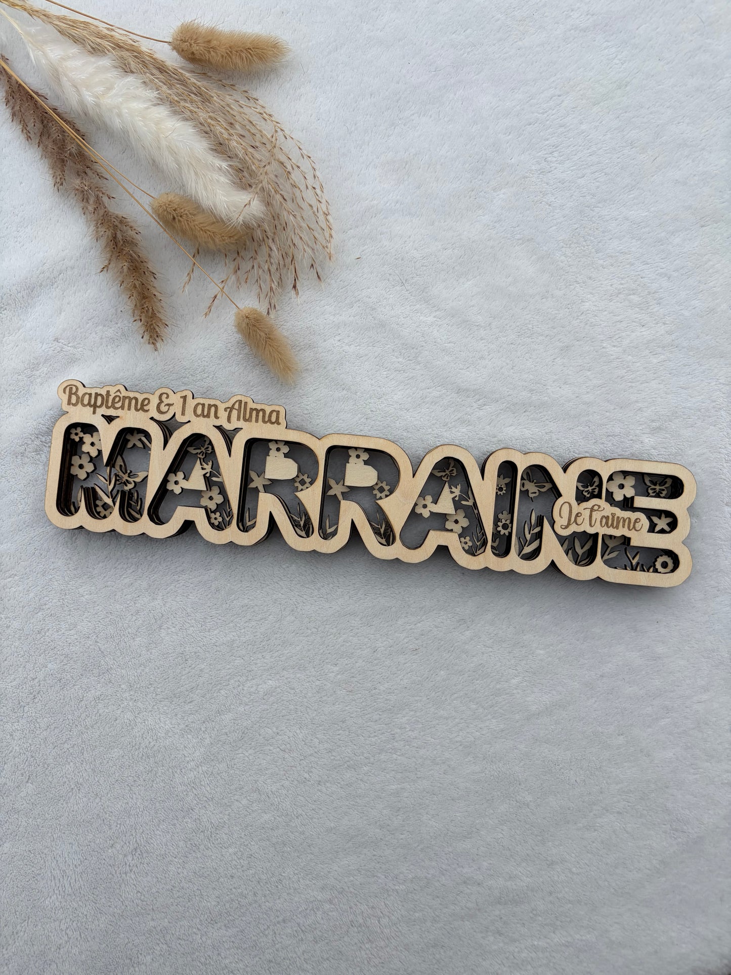 Marraine en bois - Multi couche