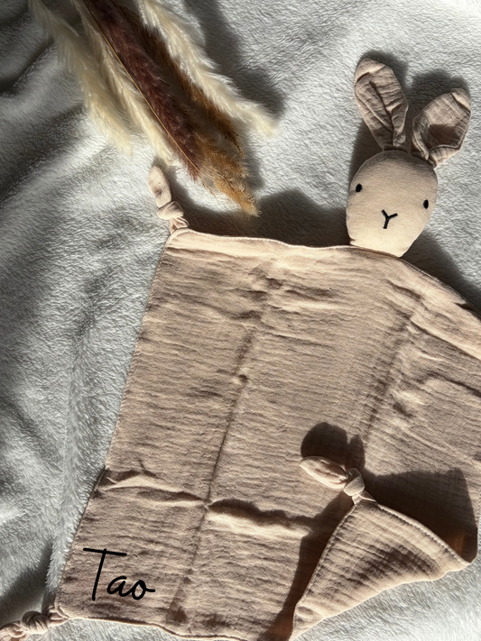 Doudou lapin - Gaz de coton