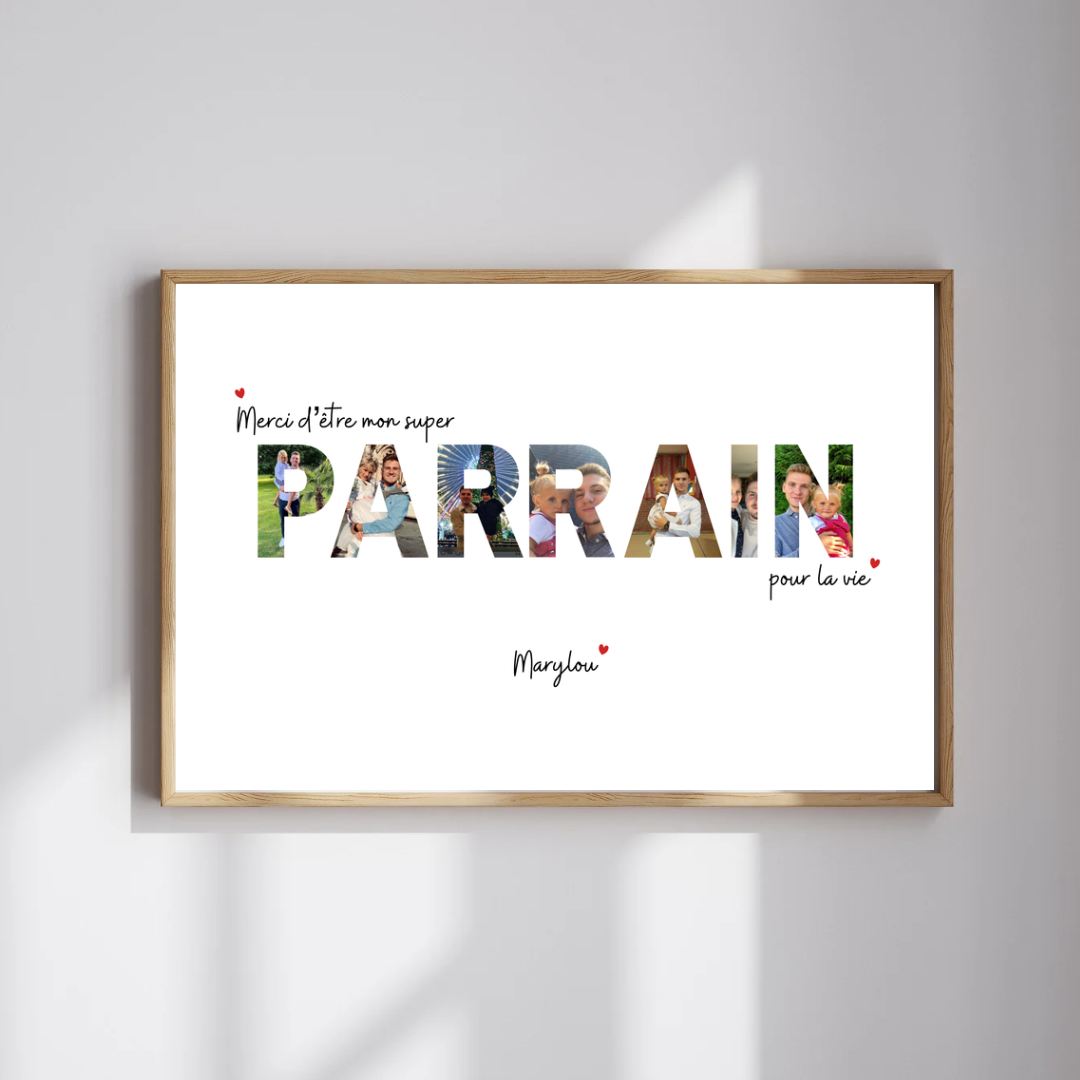 Affiche Parrain - Photos personnalisées
