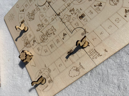 Jeu de l’oie en bois de tilleul - Jeu familial