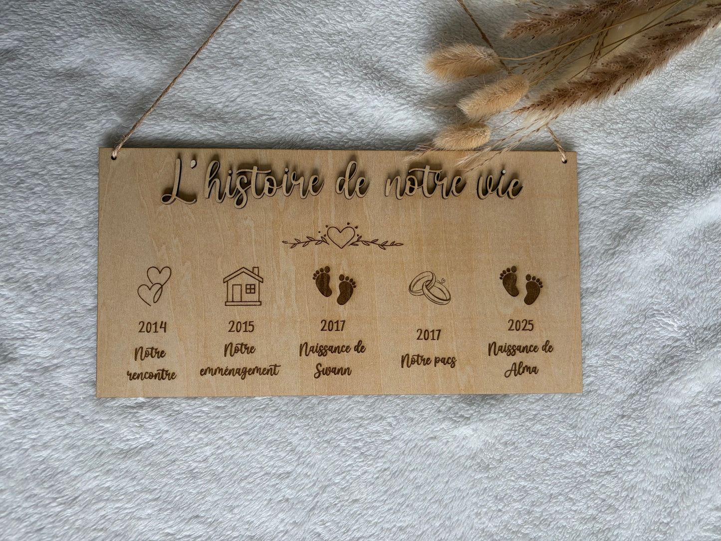 Plaque - l’histoire de notre vie