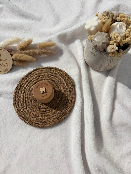 Boîte à dent de lait bois gravée personnalisée – Prénom enfant
