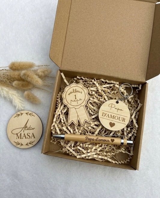 Love Box fête des pères personnalisée bois - Cadeau papa