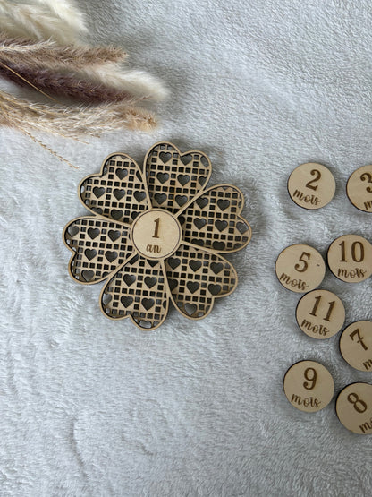 Fleur des mois en cannage – Souvenir de la première année