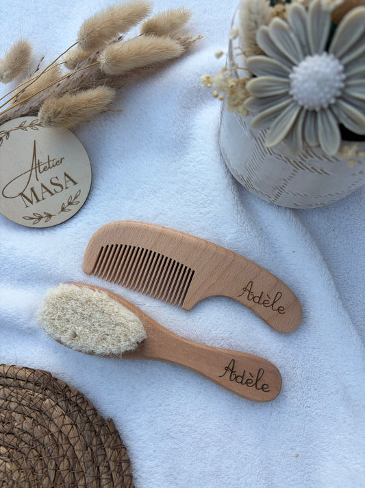 Brosse & peigne bébé personnalisés