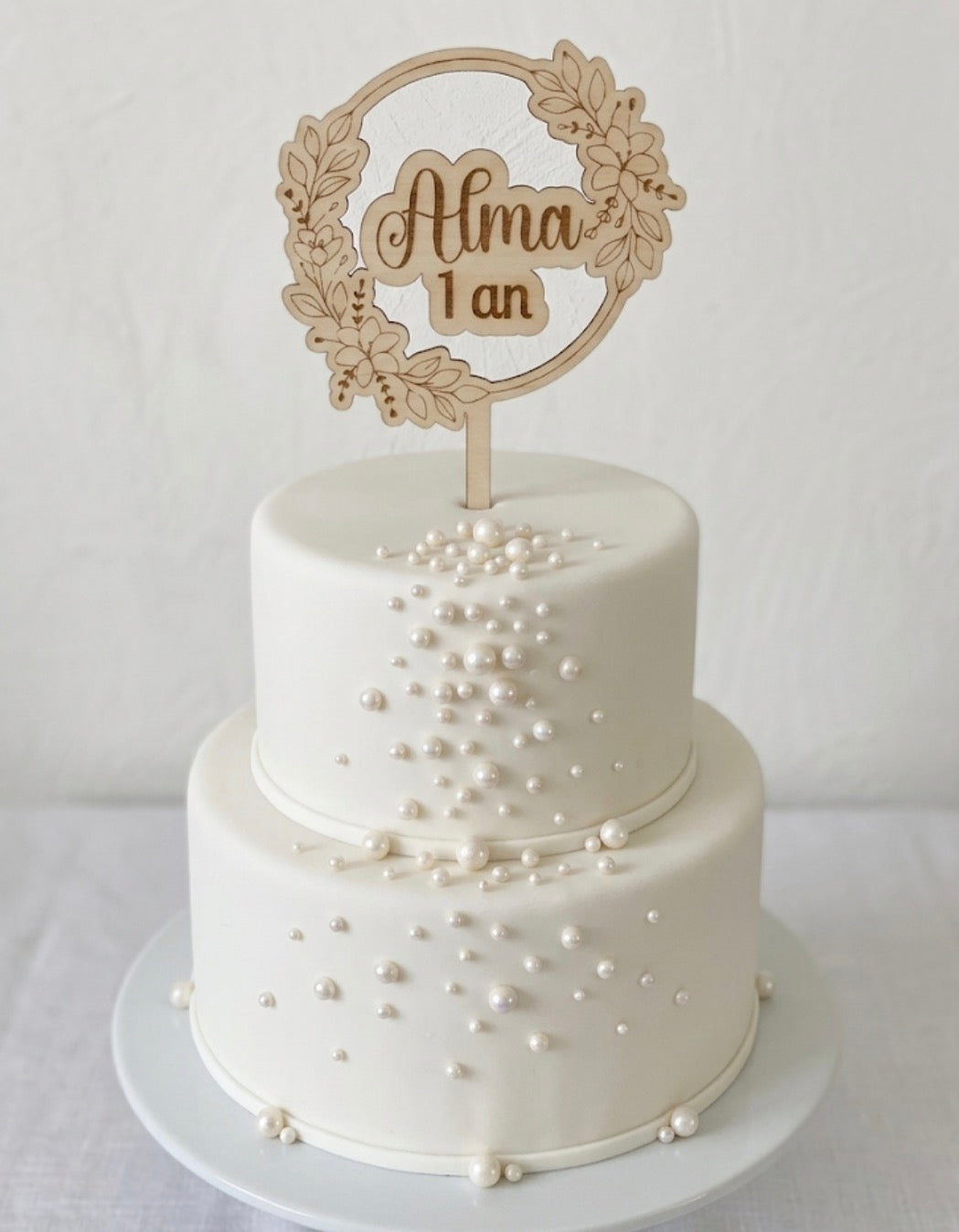 Cake topper en bois personnalisé