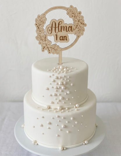 Cake topper en bois personnalisé