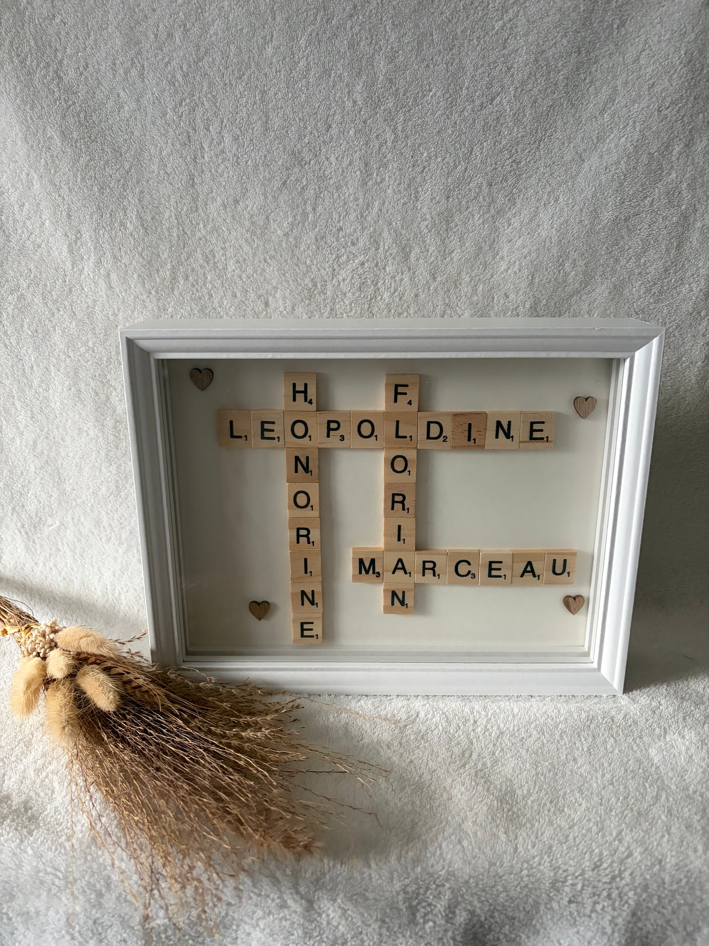 Cadre lumineux prénom façon Scrabble