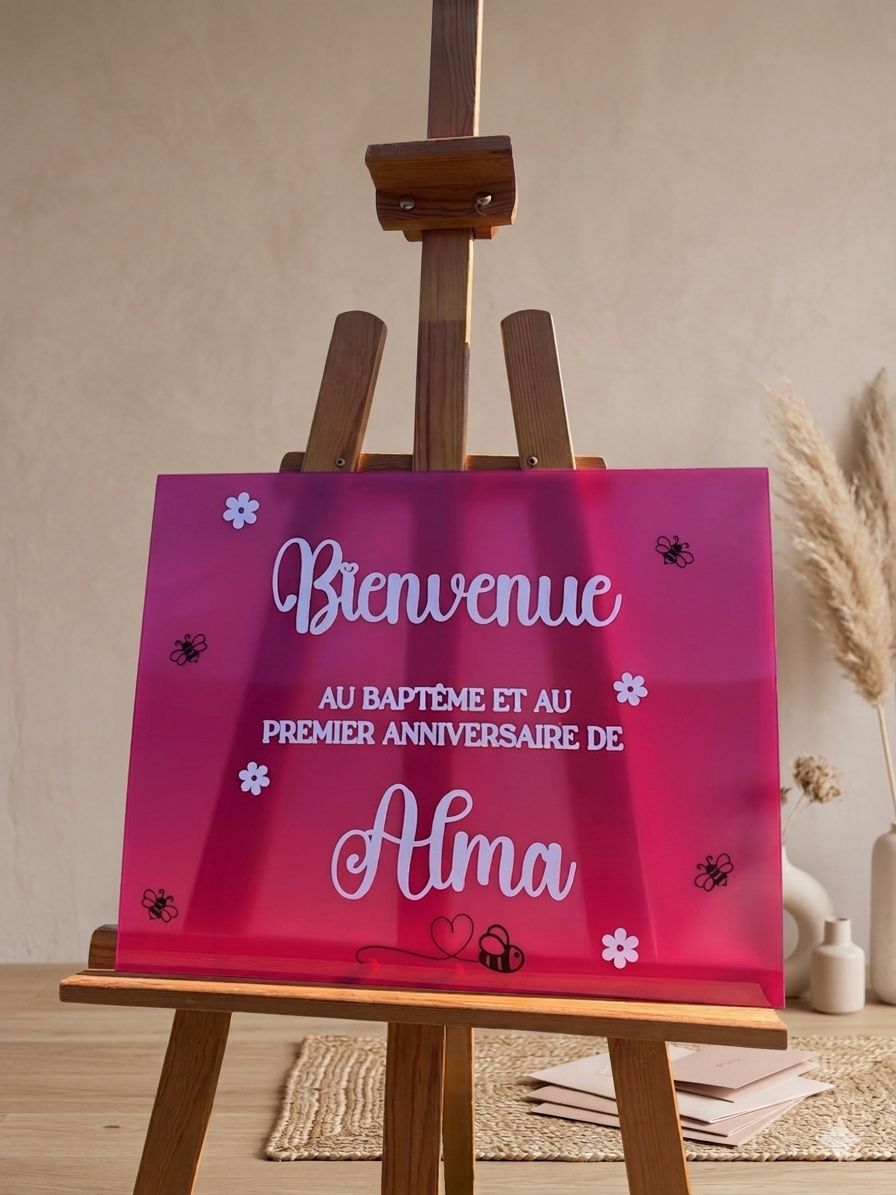 Panneau de bienvenue personnalisé