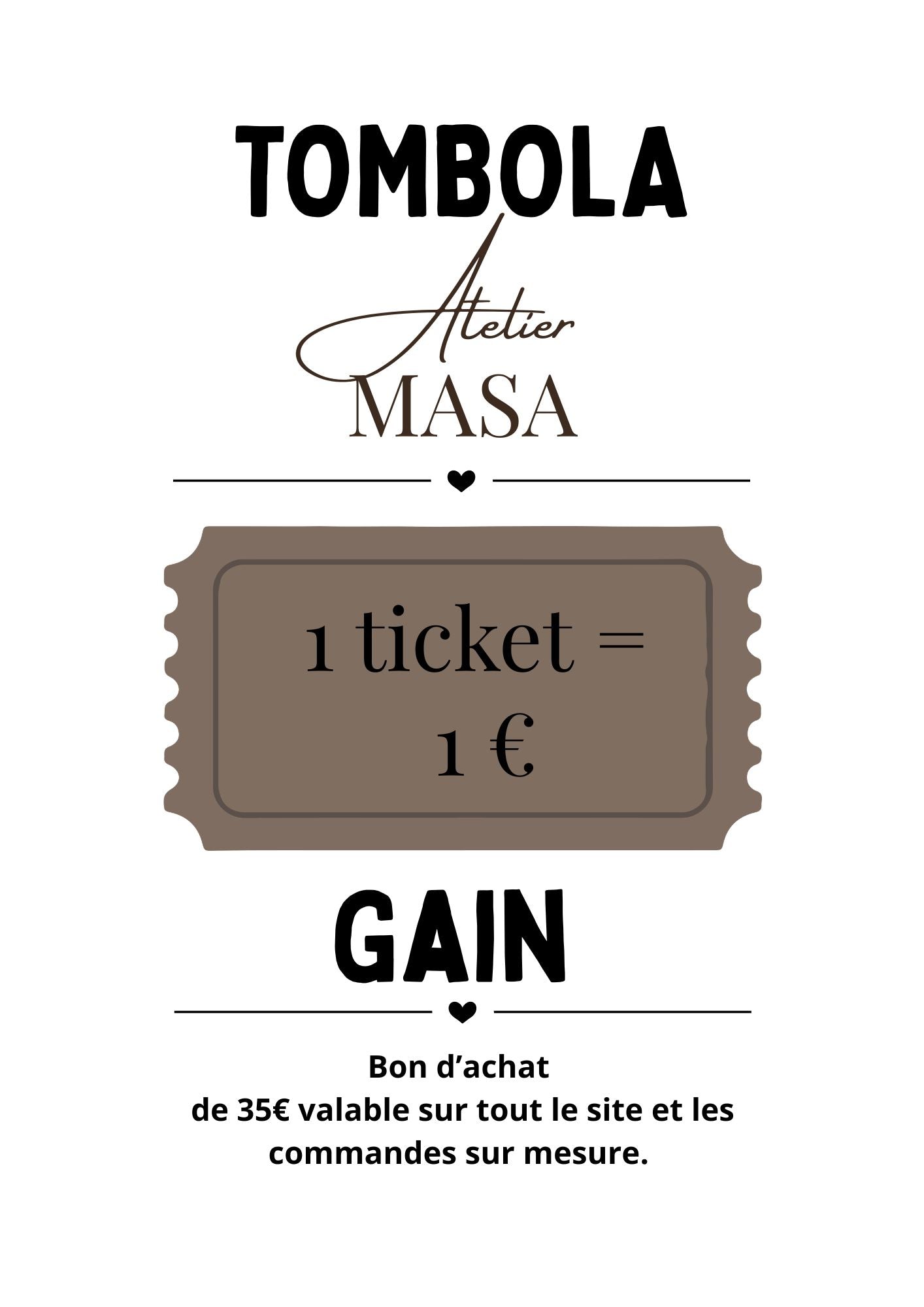 Tombola Atelier Masa – Tente ta chance !