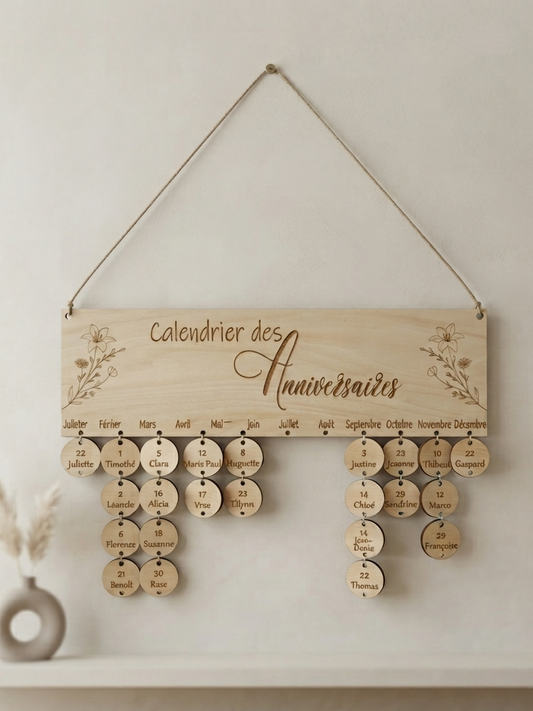 Calendrier des anniversaires