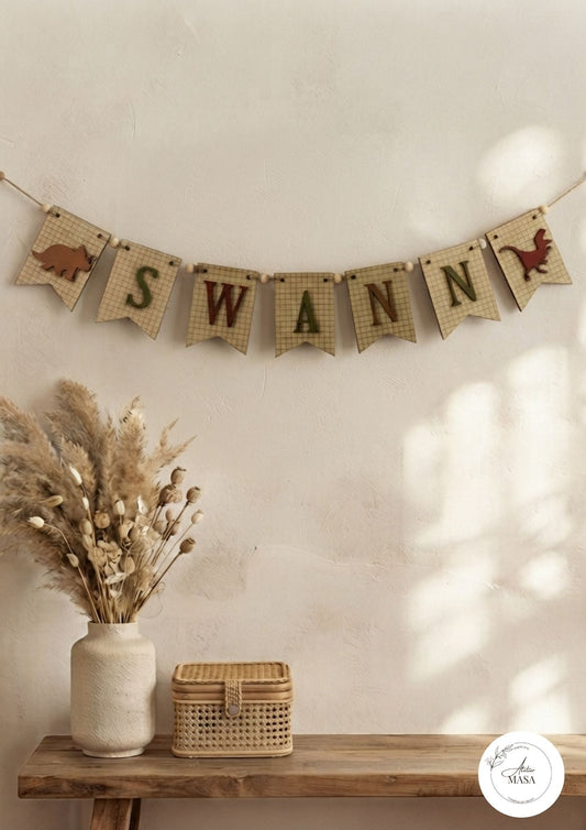 Guirlande prénom bois personnalisée - Décoration chambre enfant
