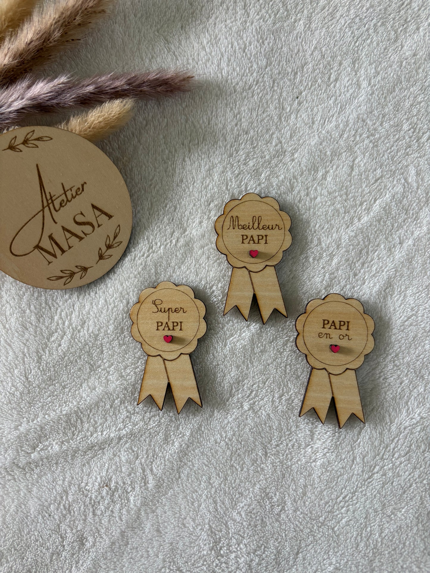 Magnet Papi en bois – Cadeau fête des grands-pères