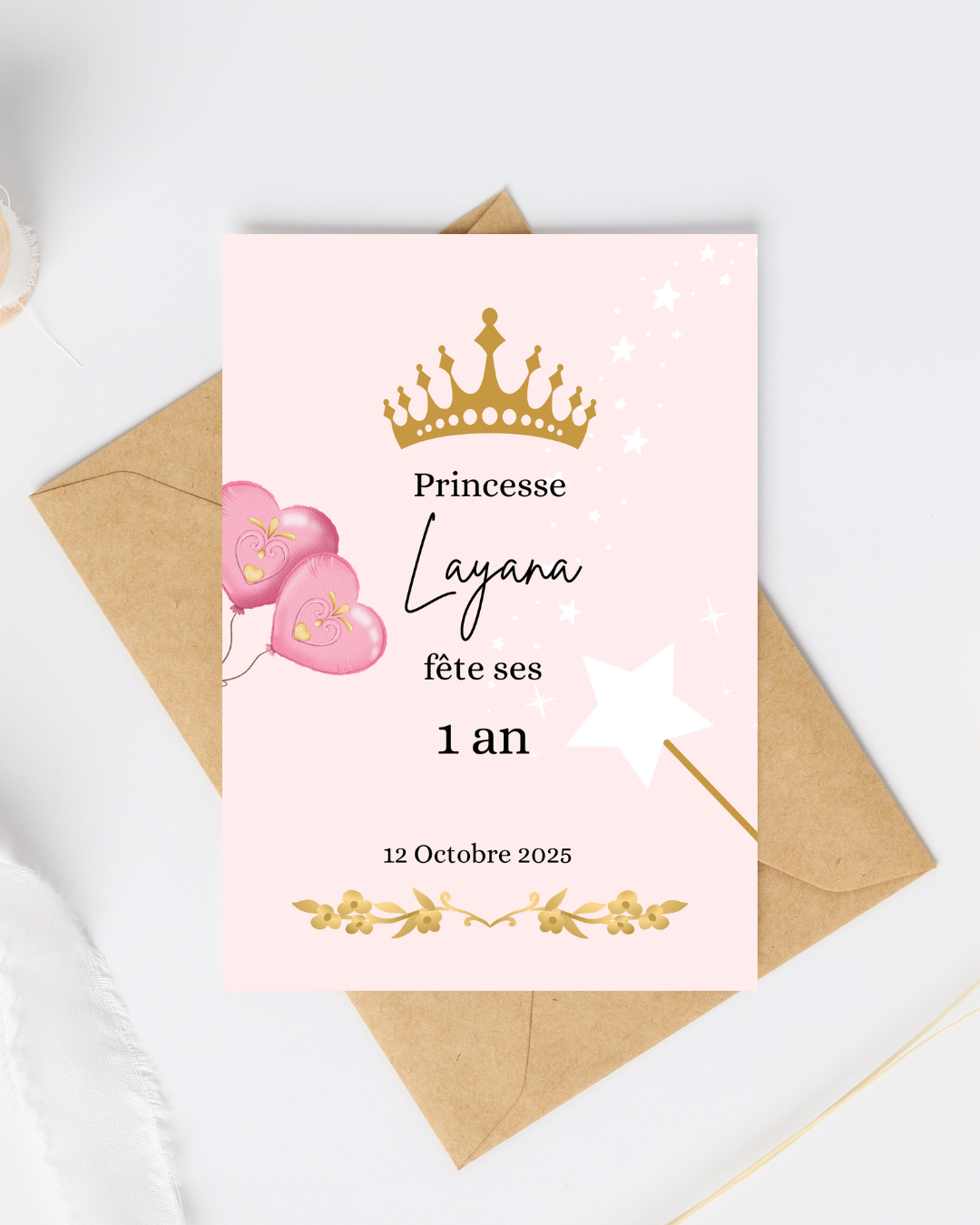 Invitation anniversaire - Princesse